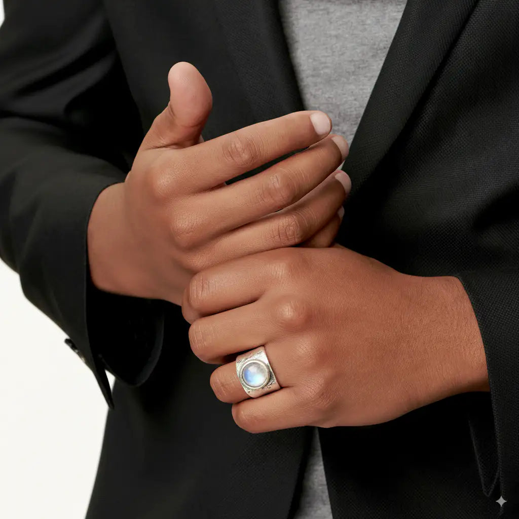 Reyes | Anillo Boho de Piedra Lunar