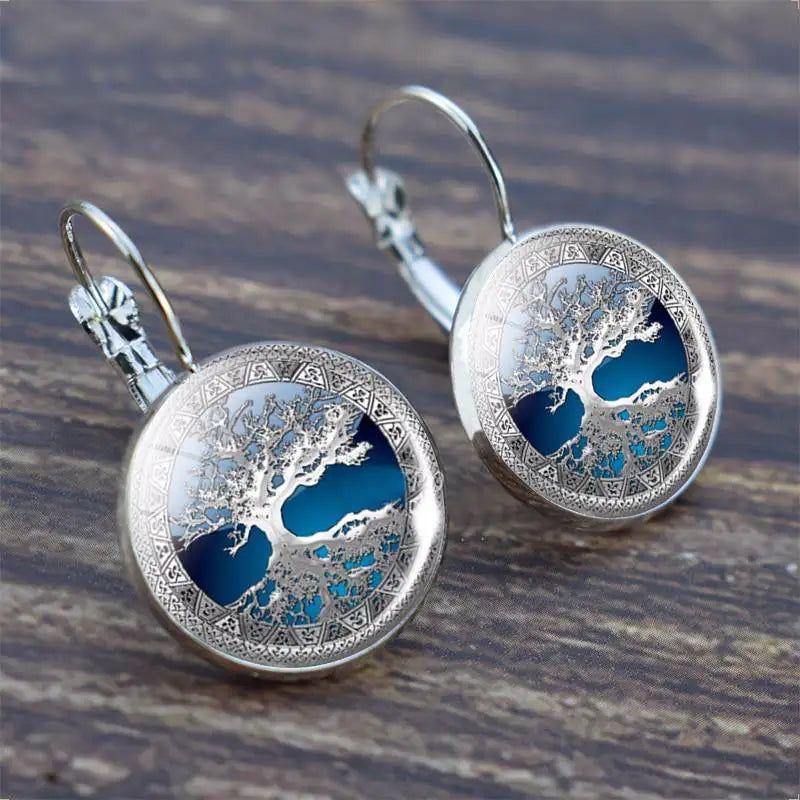Coral | Pendientes en Plata Árbol de la Vida™