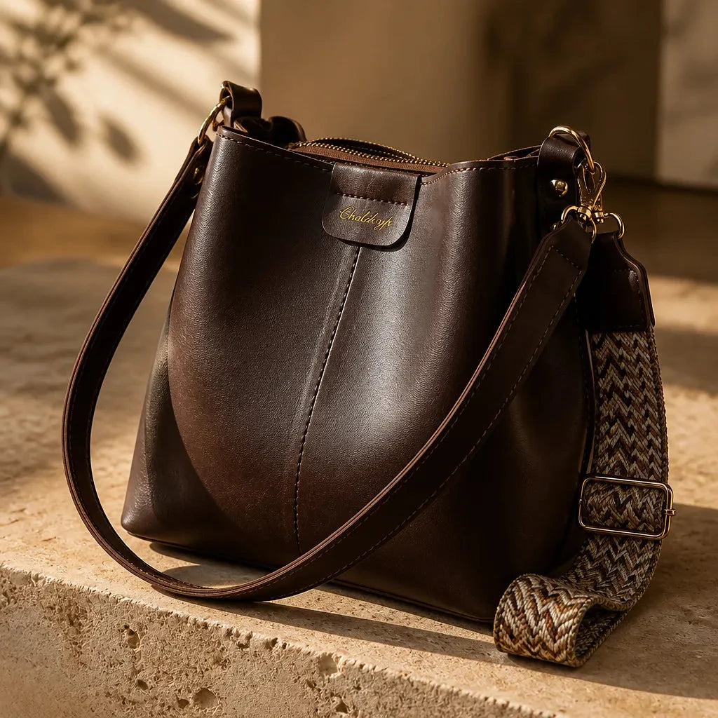Obdulia | Bolso Saco Vintage con Asa Trenzada