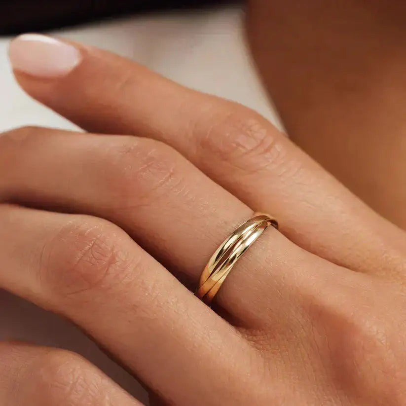 Adriana | Anillo Dorado Ajustable
