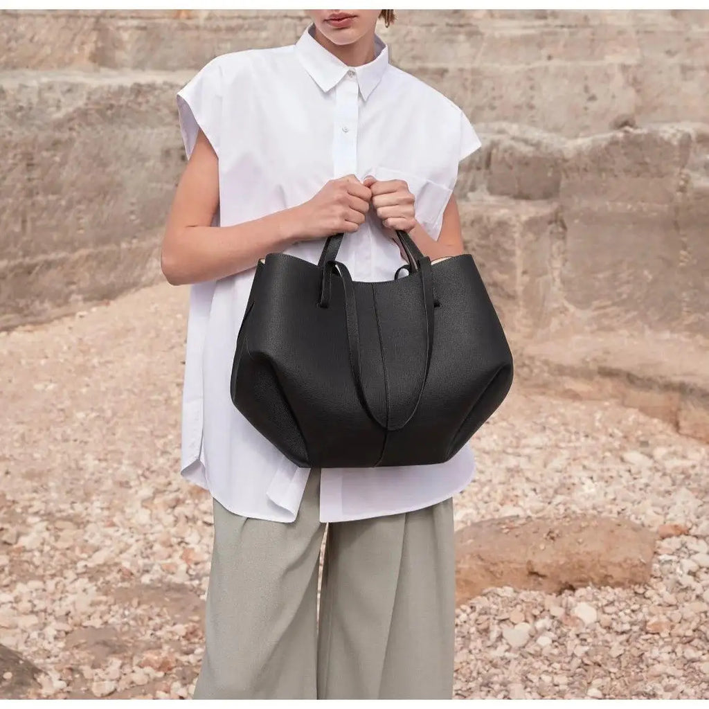 Riosa | Bolso Shopper Amplio con Cordones Laterales