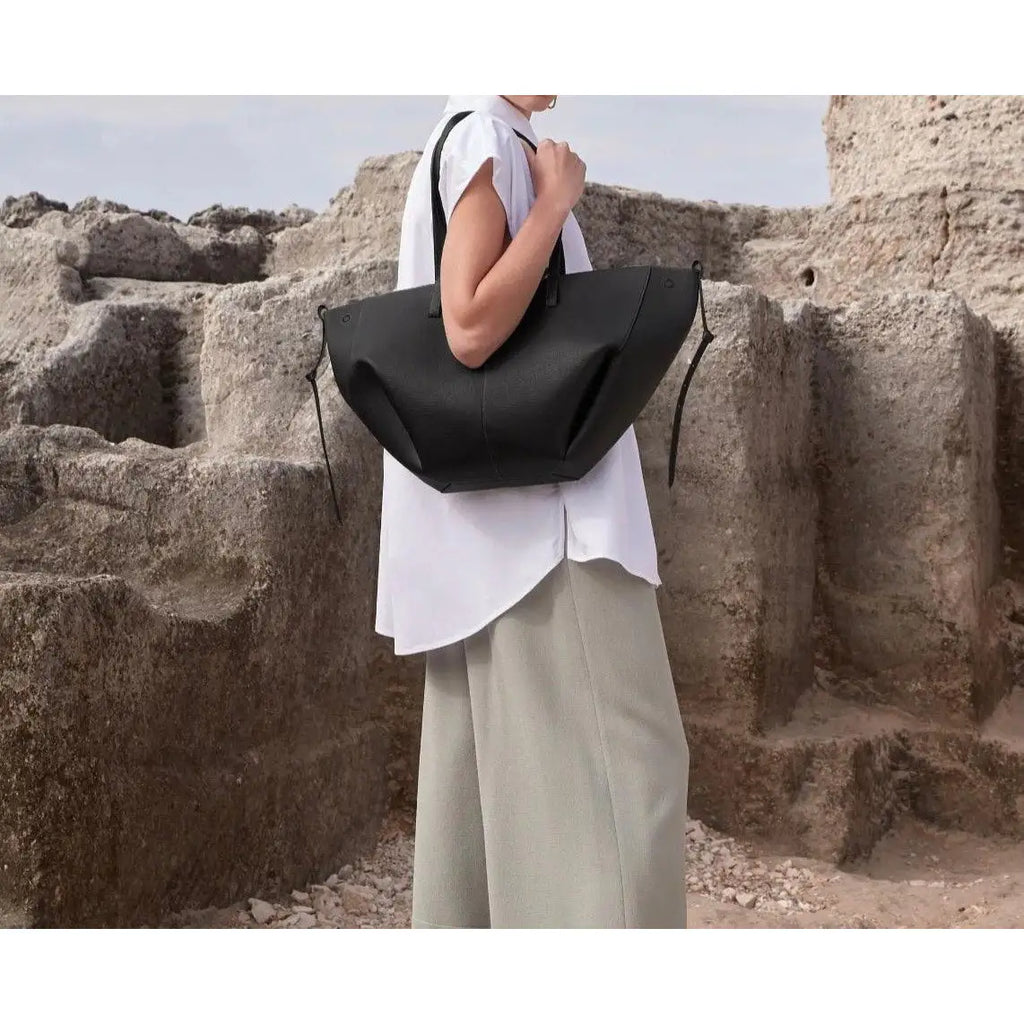 Riosa | Bolso Shopper Amplio con Cordones Laterales