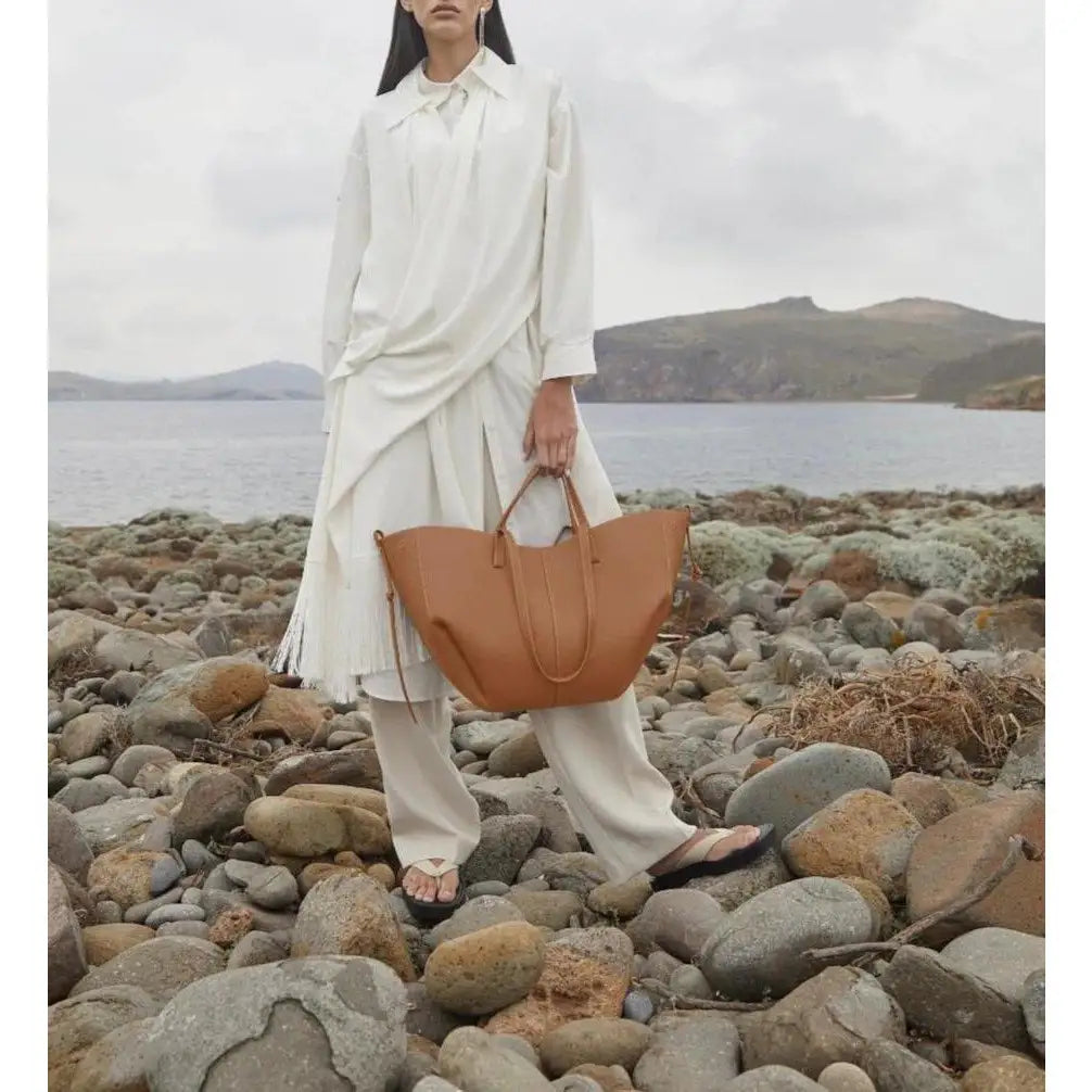 Riosa | Bolso Shopper Amplio con Cordones Laterales