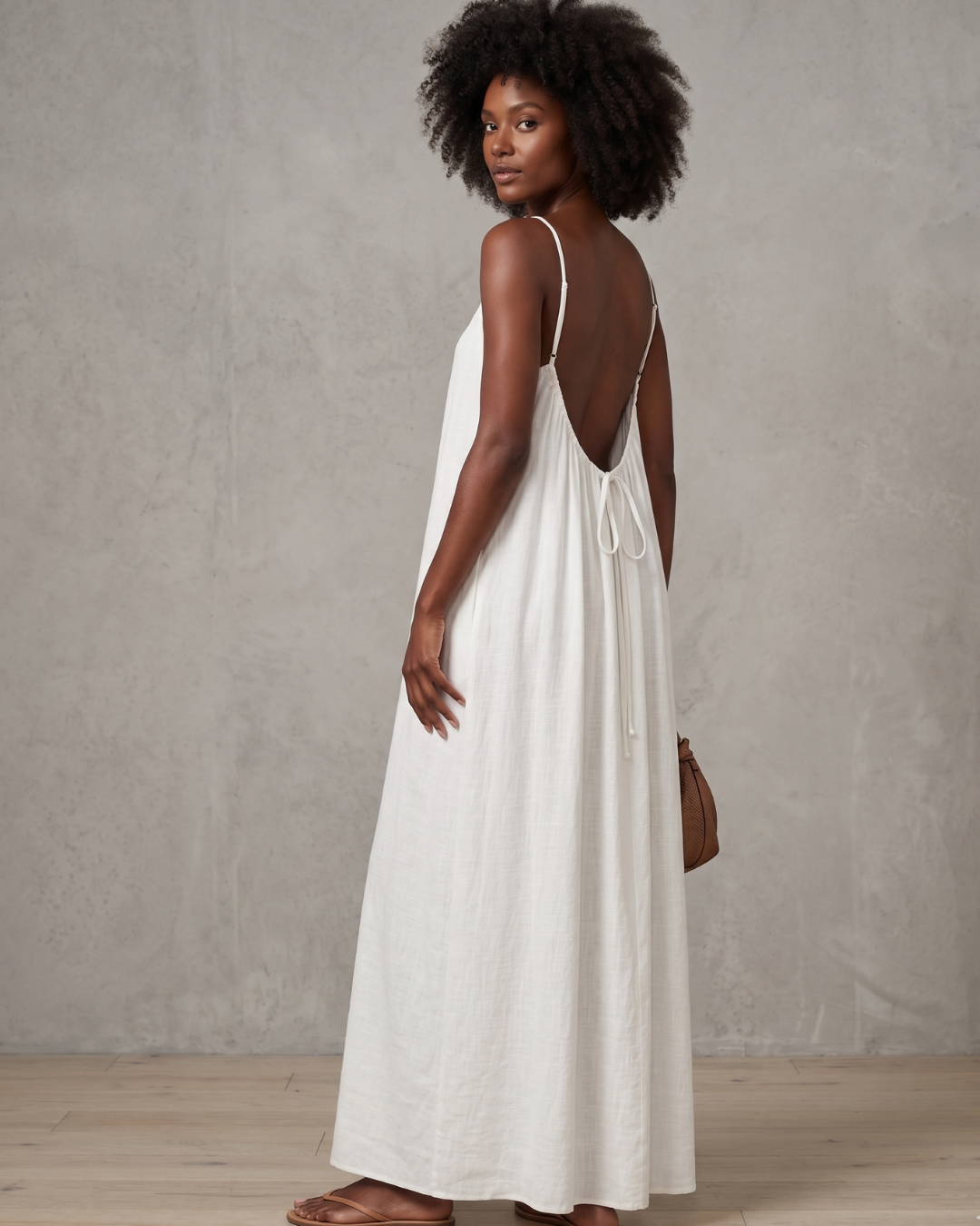 Vera™ Vestido Fluido de Espalda Abierta