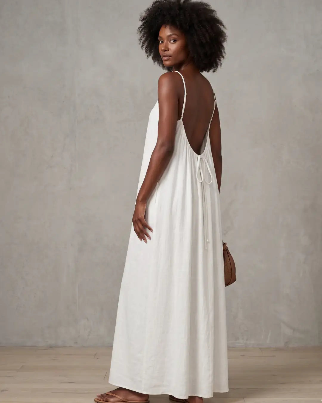 Rita | Vera™ Vestido Fluido de Espalda Abierta