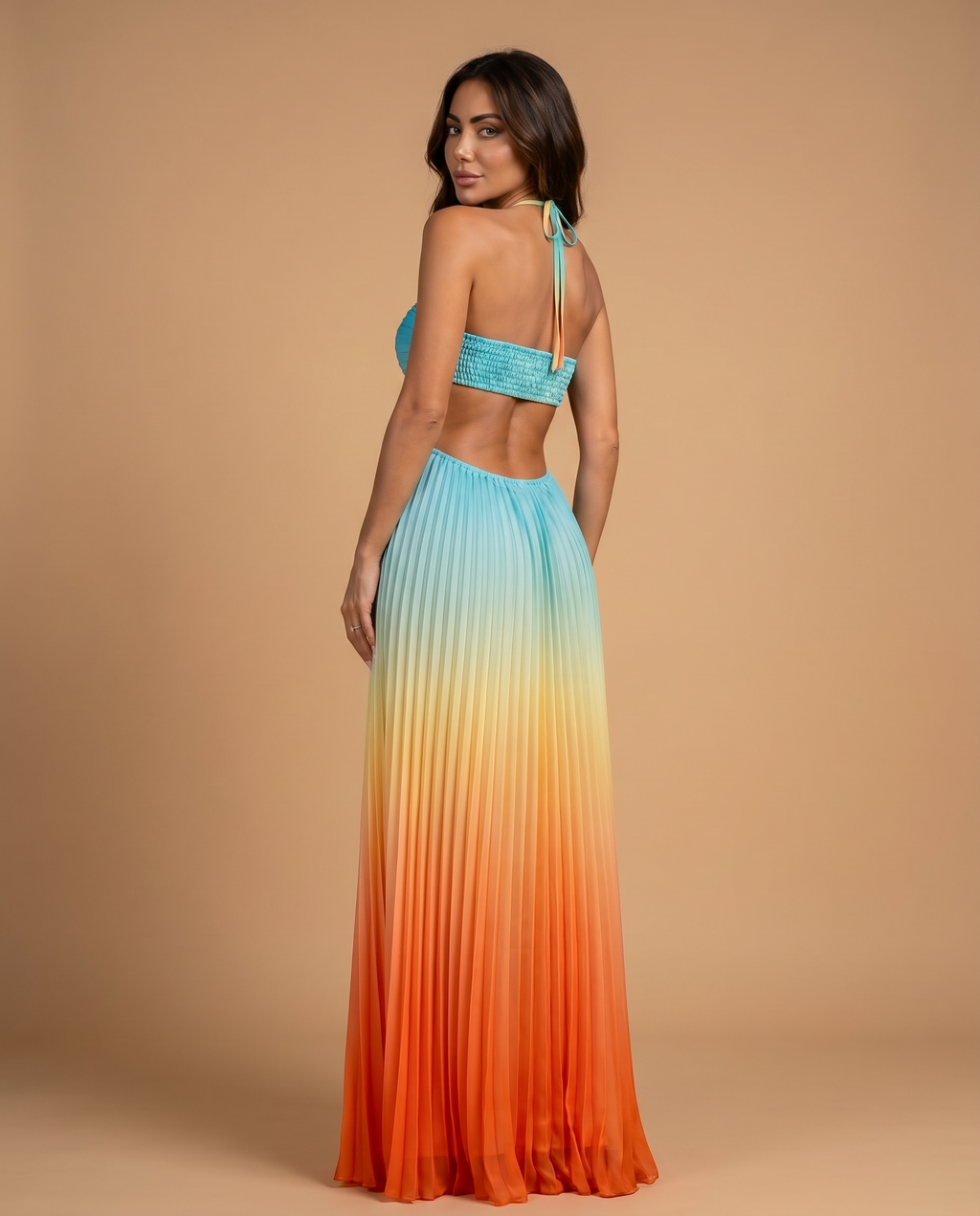 Candela Vestido degradado espalda abierta