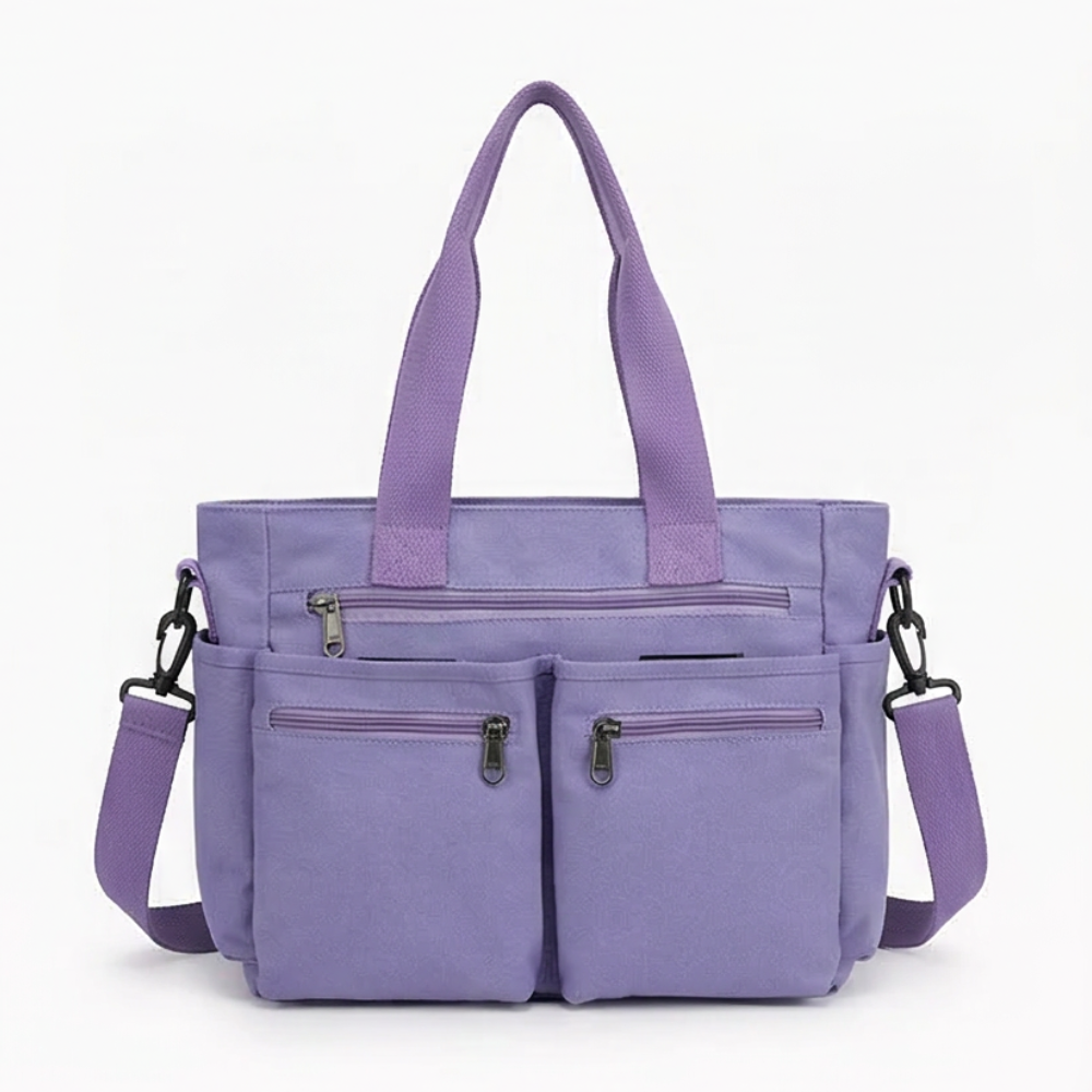Francisca | Bolso de Hombro de Pana Multibolsillo
