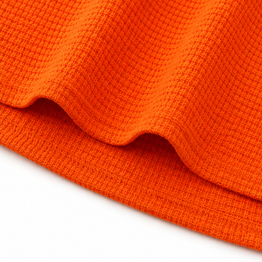 Olalla | Camiseta Gofrada Henley de Cuello Redondo