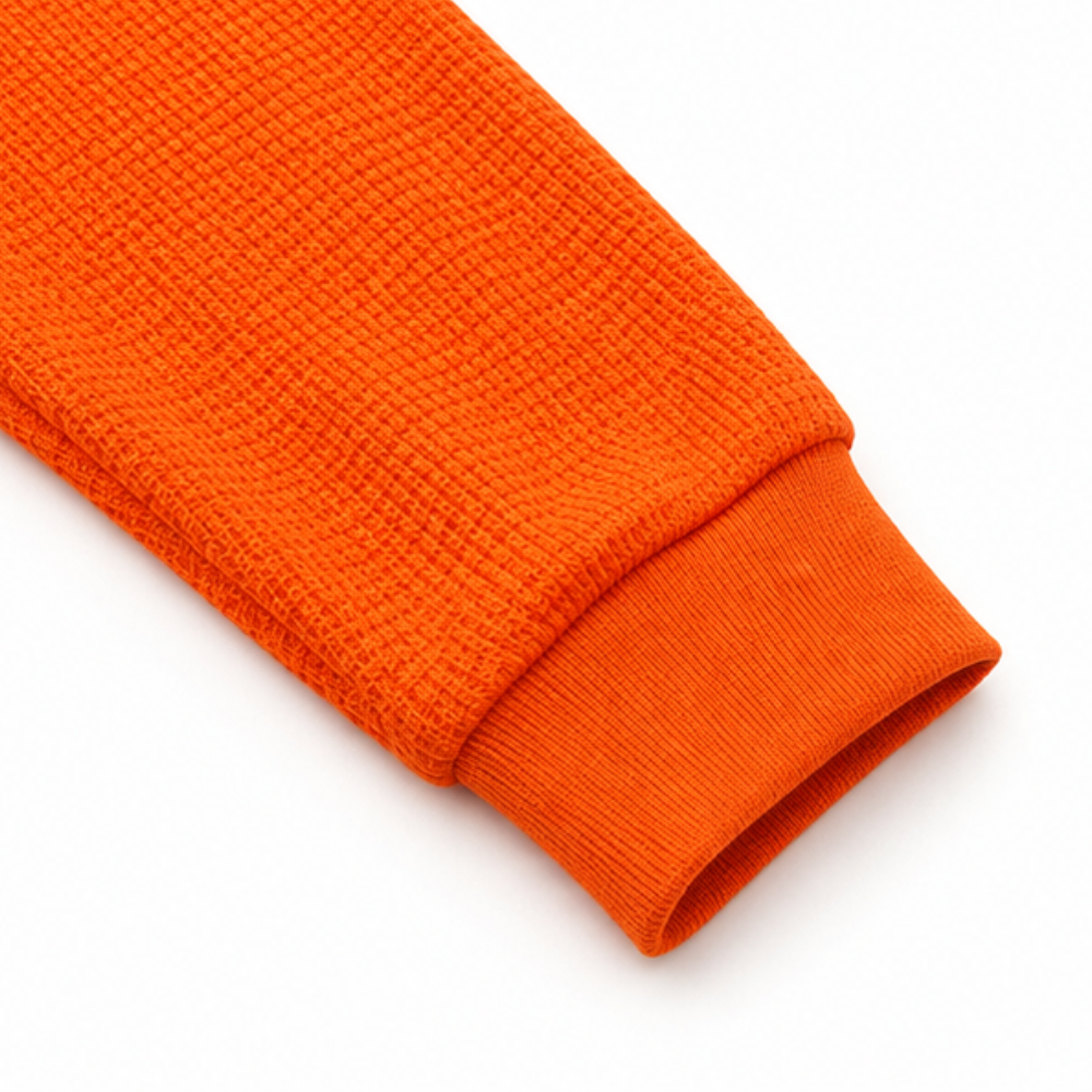 Olalla | Camiseta Gofrada Henley de Cuello Redondo