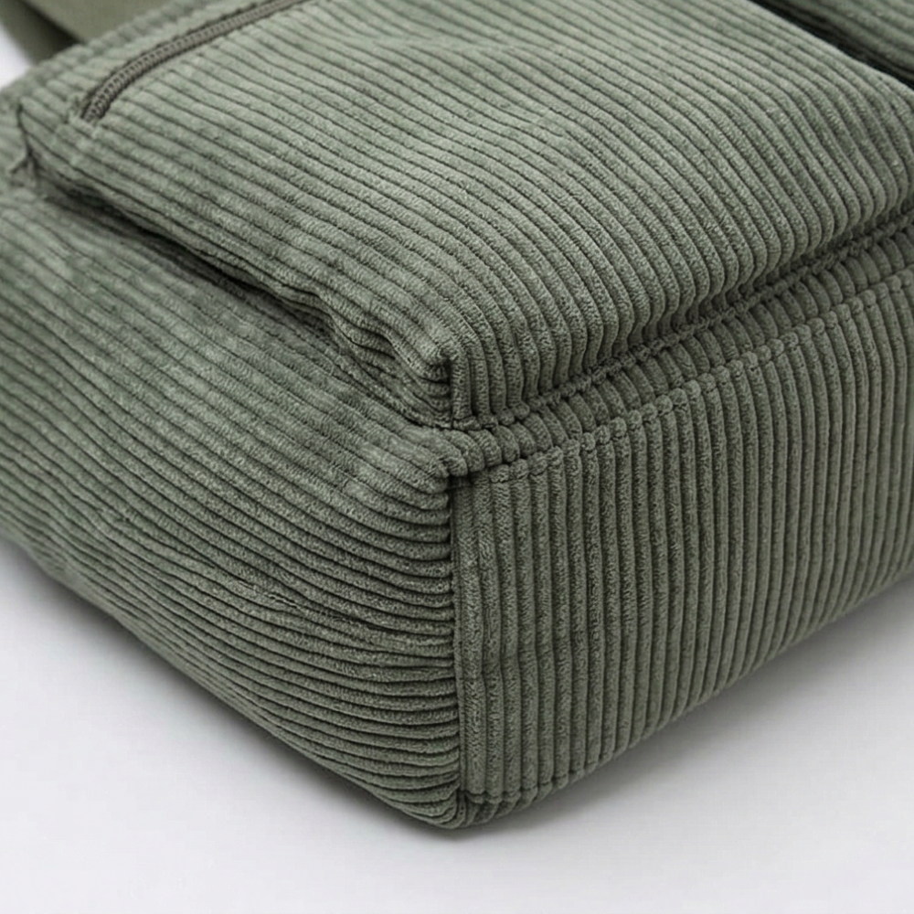Francisca | Bolso de Hombro de Pana Multibolsillo