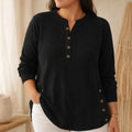 Edurne | Túnica Henley de Canalé con Botones