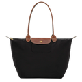 Bea | Bolso Tote Grande Plegable de Nailon, Negro