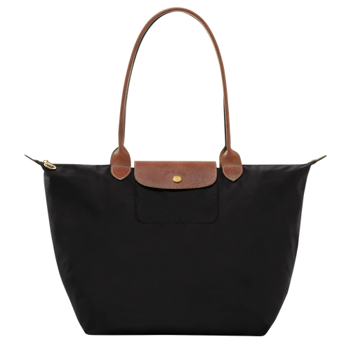 Bea | Bolso Tote Grande Plegable de Nailon, Negro