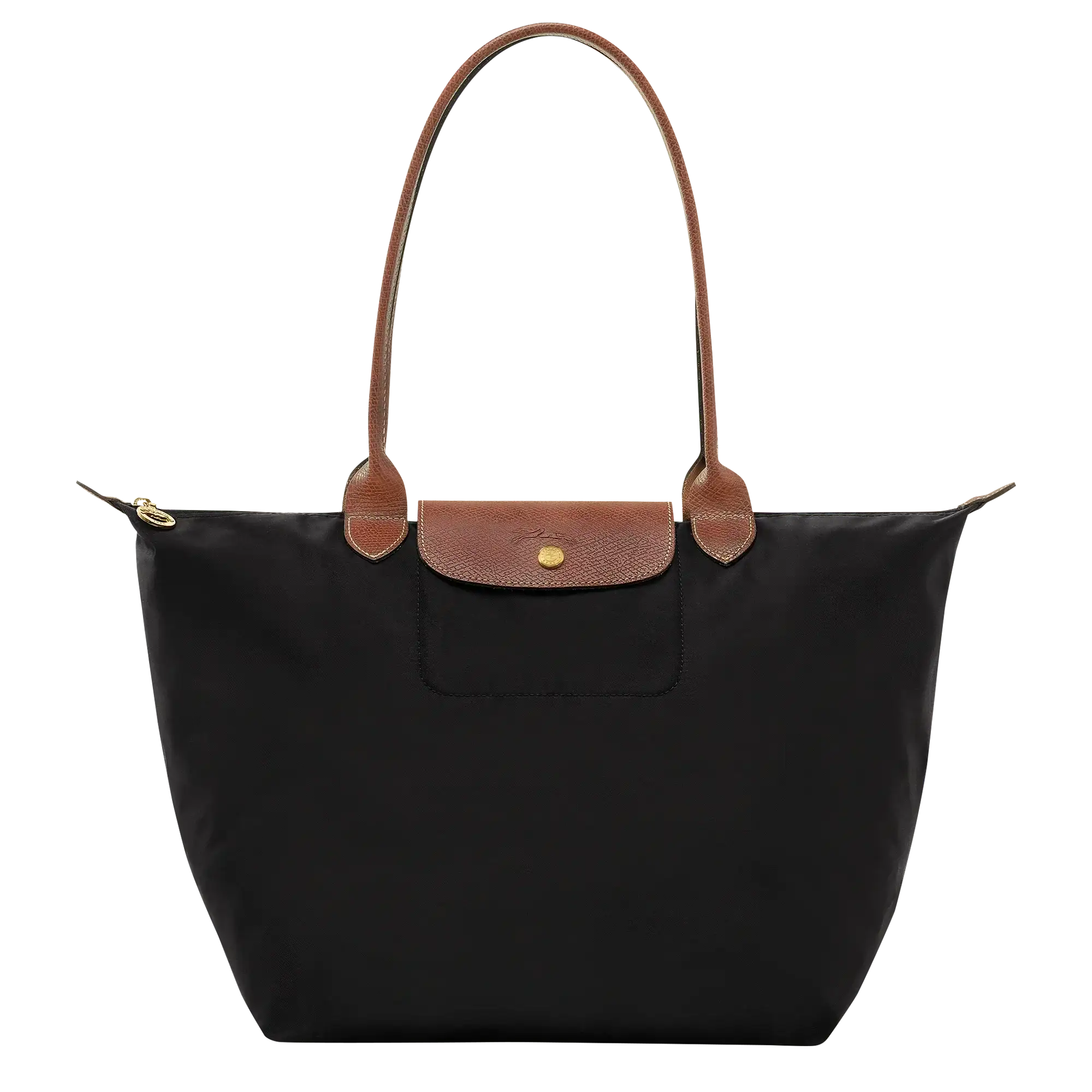 Bea | Bolso Tote Grande Plegable de Nailon, Negro Clásico