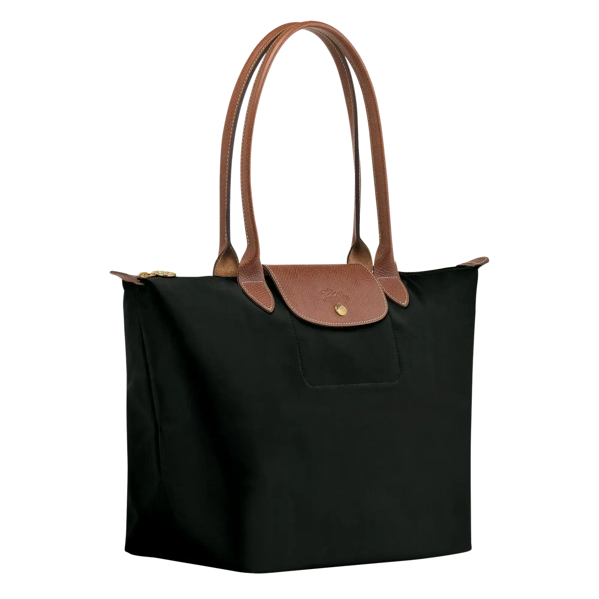 Bea | Bolso Tote Grande Plegable de Nailon, Negro