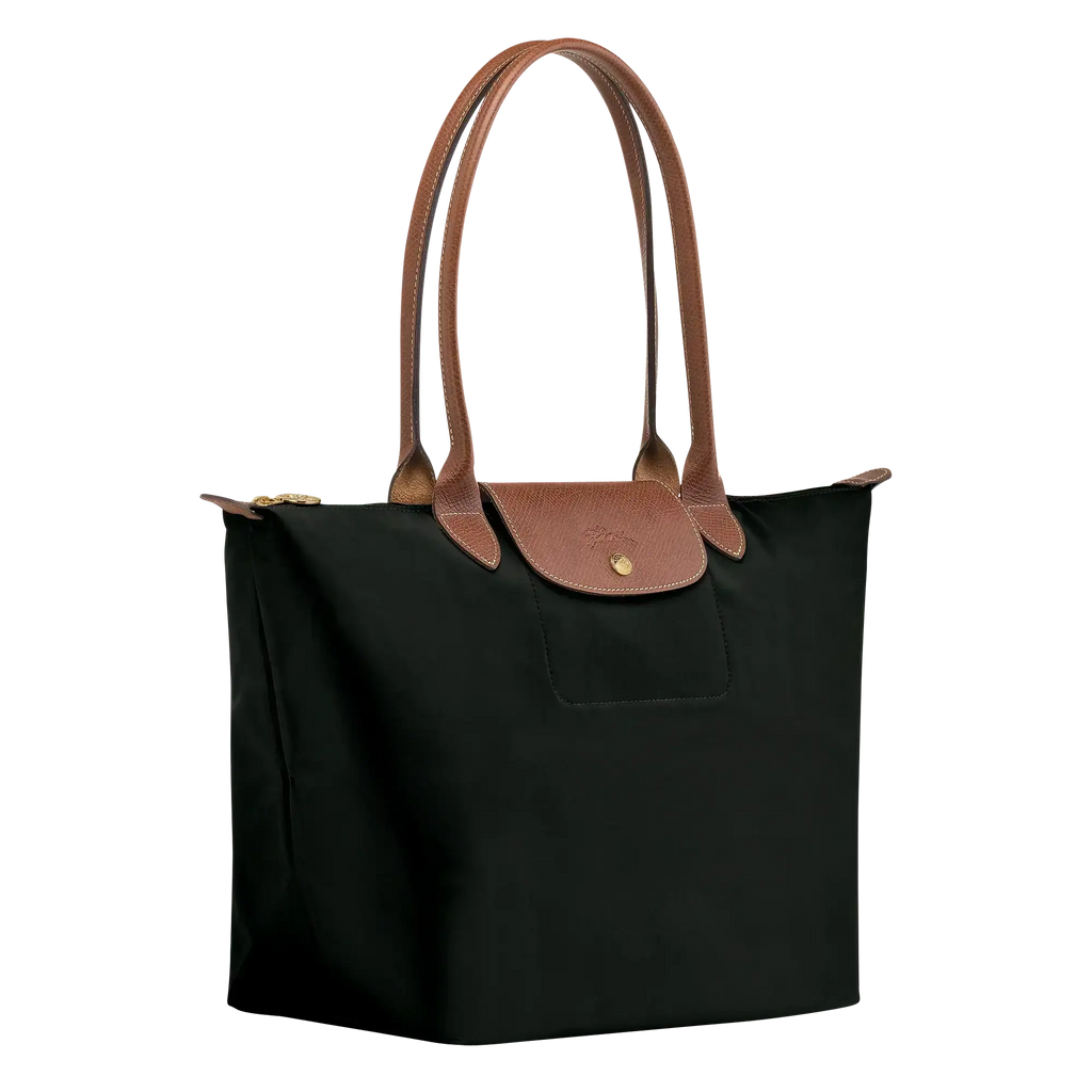 Bea | Bolso Tote Grande Plegable de Nailon, Negro Clásico