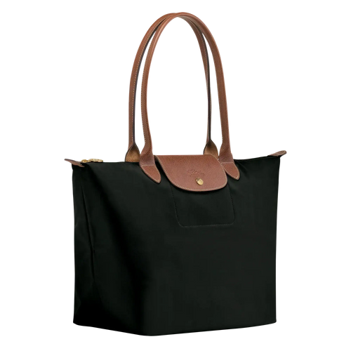 Bea | Bolso Tote Grande Plegable de Nailon, Negro Clásico