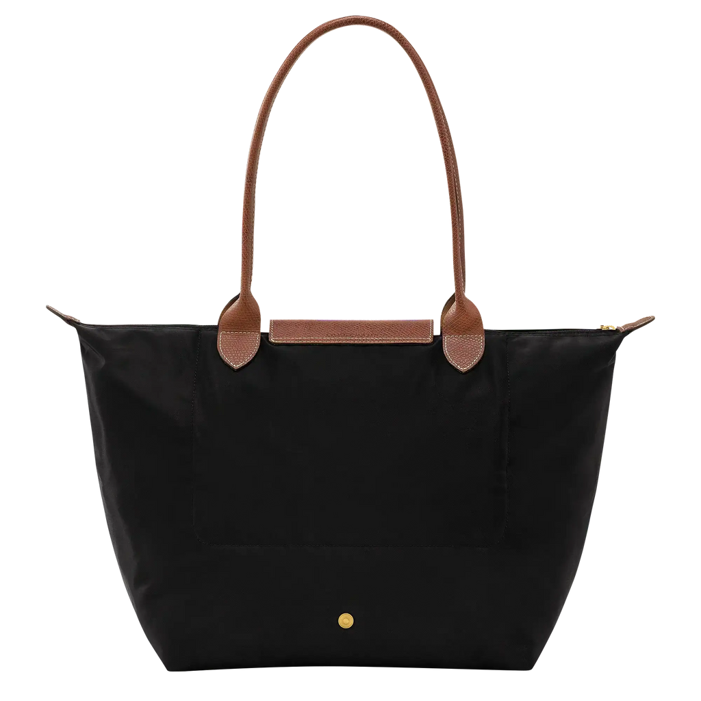 Bea | Bolso Tote Grande Plegable de Nailon, Negro Clásico