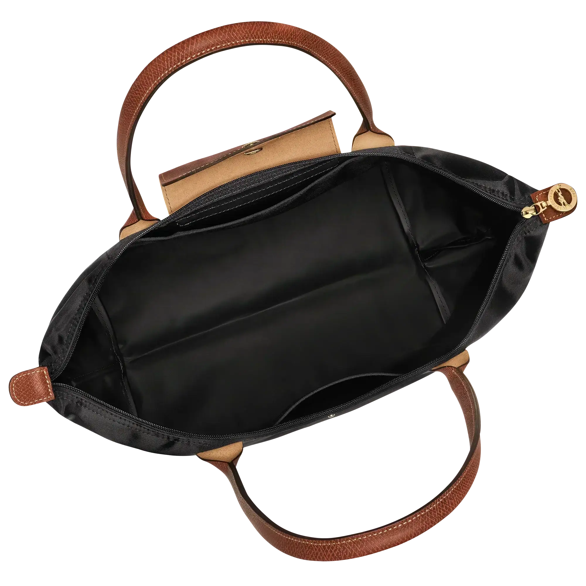 Bea | Bolso Tote Grande Plegable de Nailon, Negro Clásico