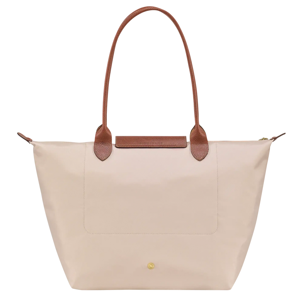 Bea | Bolso Tote Grande Plegable de Nailon, Crema