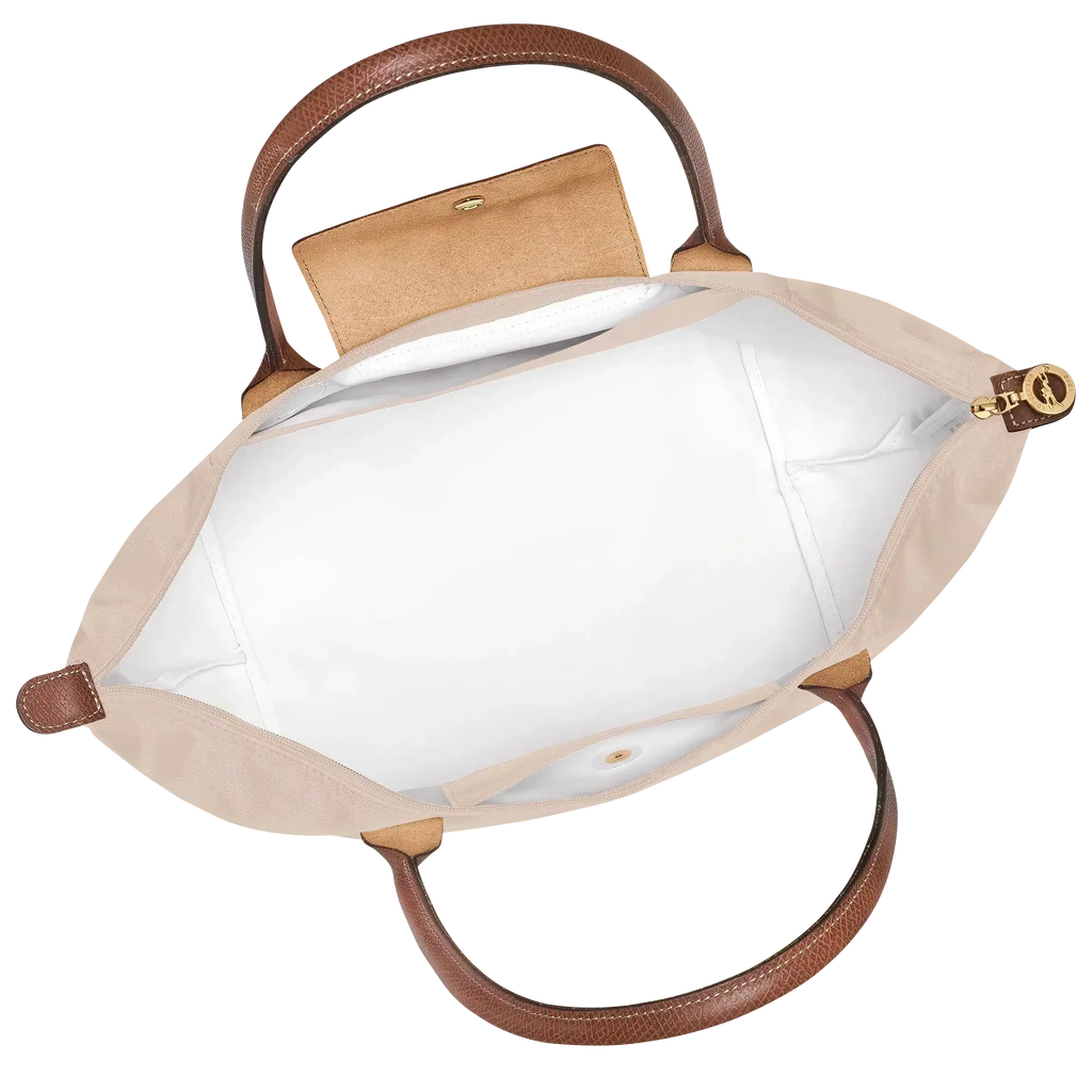 Bea | Bolso Tote Grande Plegable de Nailon, Crema