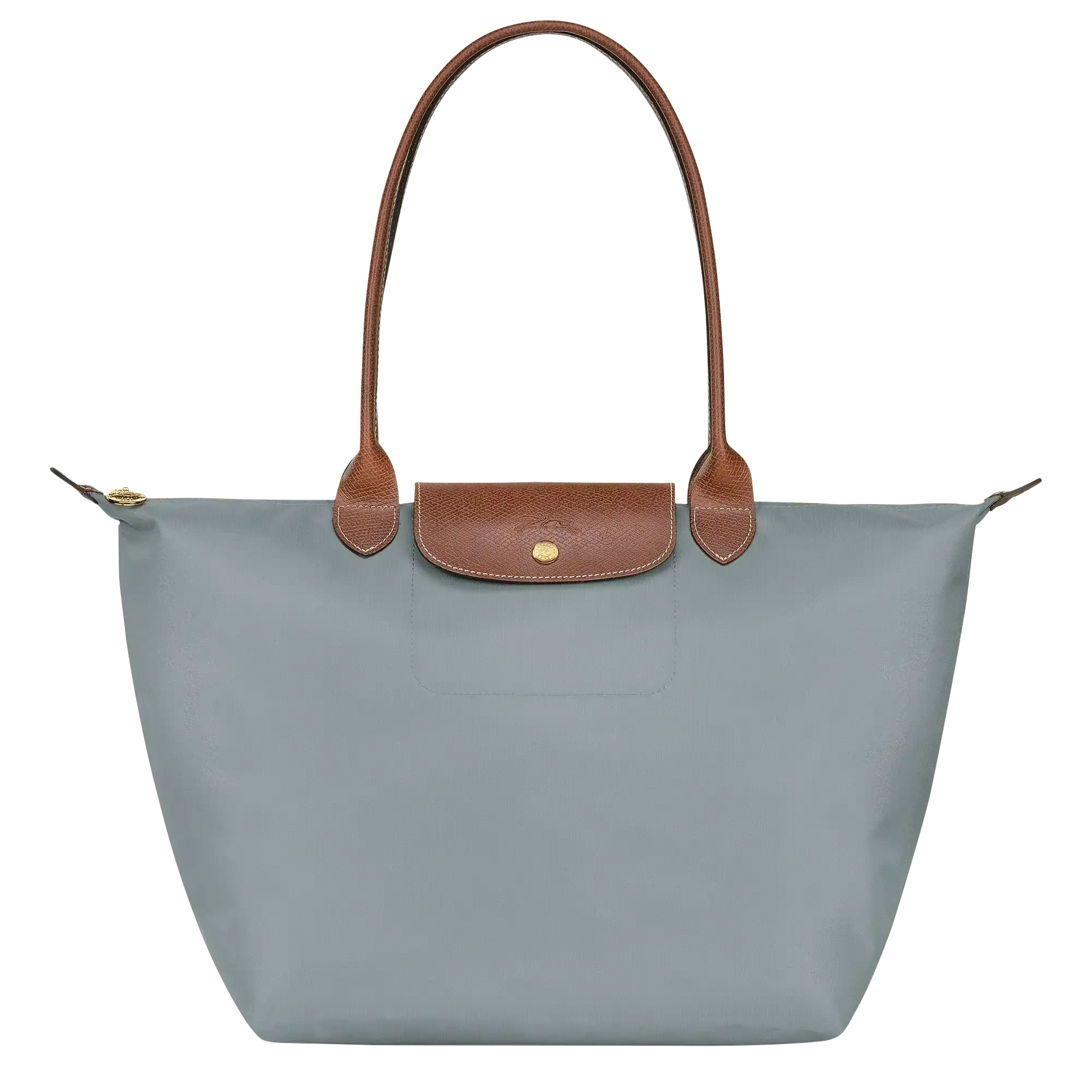 Bea | Bolso Tote Grande Plegable de Nailon, Gris Acero