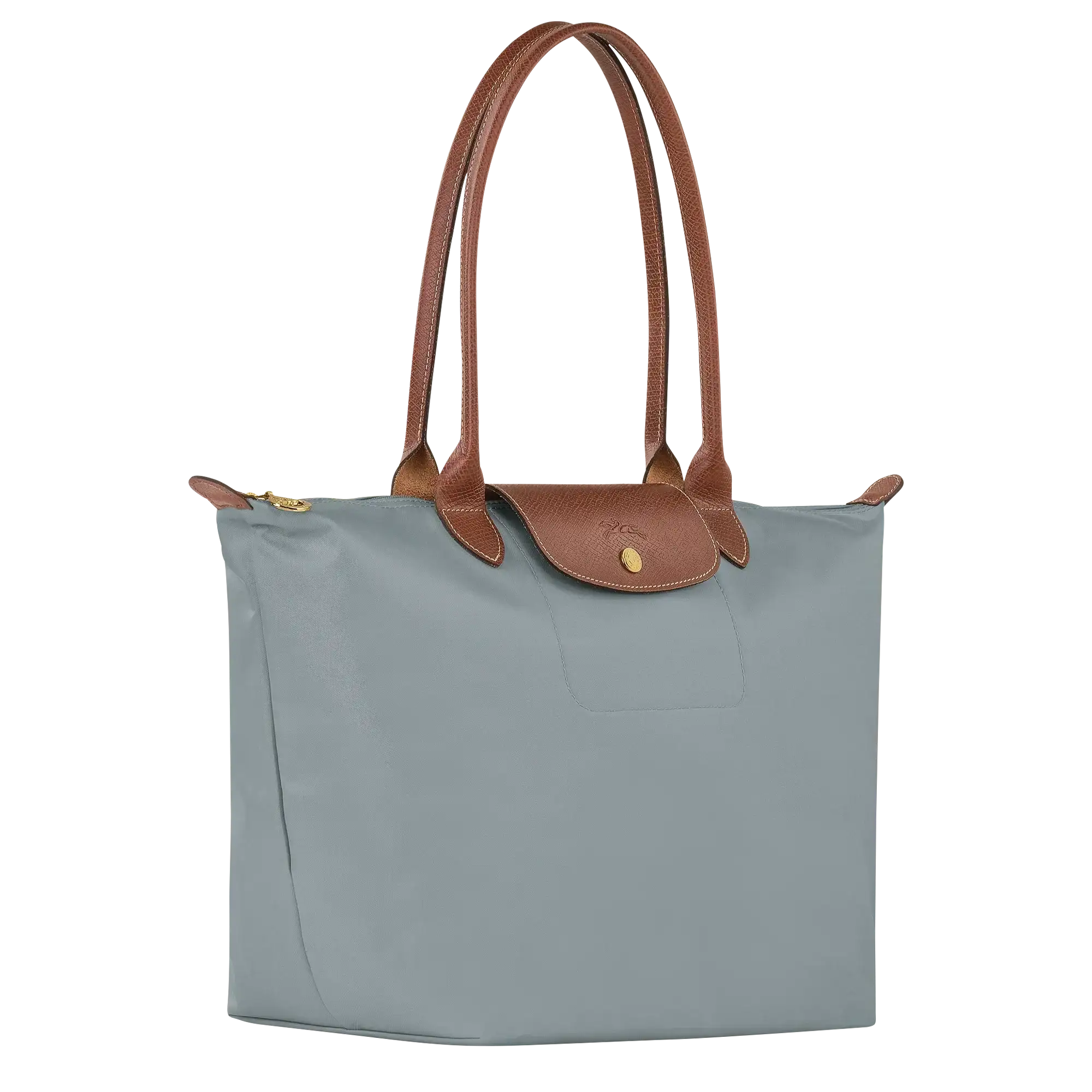 Bea | Bolso Tote Grande Plegable de Nailon, Gris Acero
