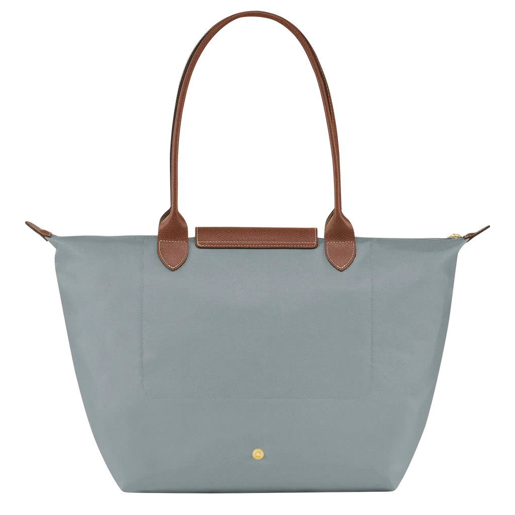 Bea | Bolso Tote Grande Plegable de Nailon, Gris Acero