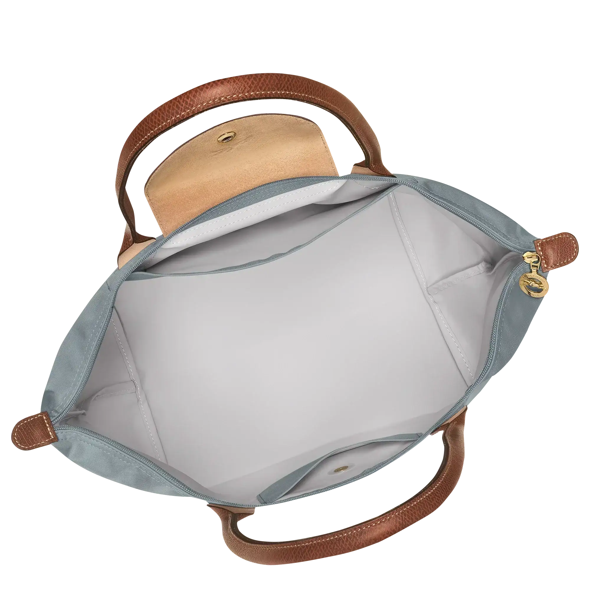 Bea | Bolso Tote Grande Plegable de Nailon, Gris Acero