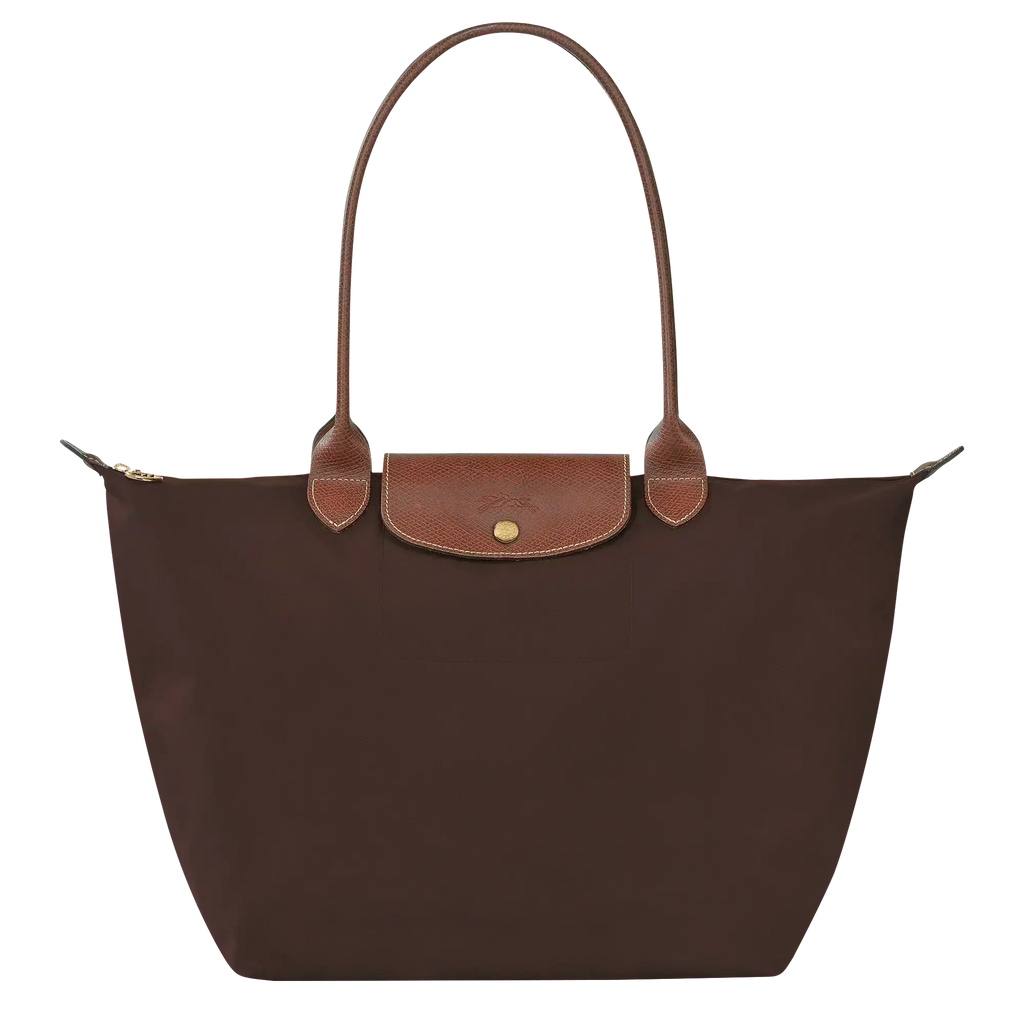 Bea | Bolso Tote Grande Plegable de Nailon, Marrón Ébano