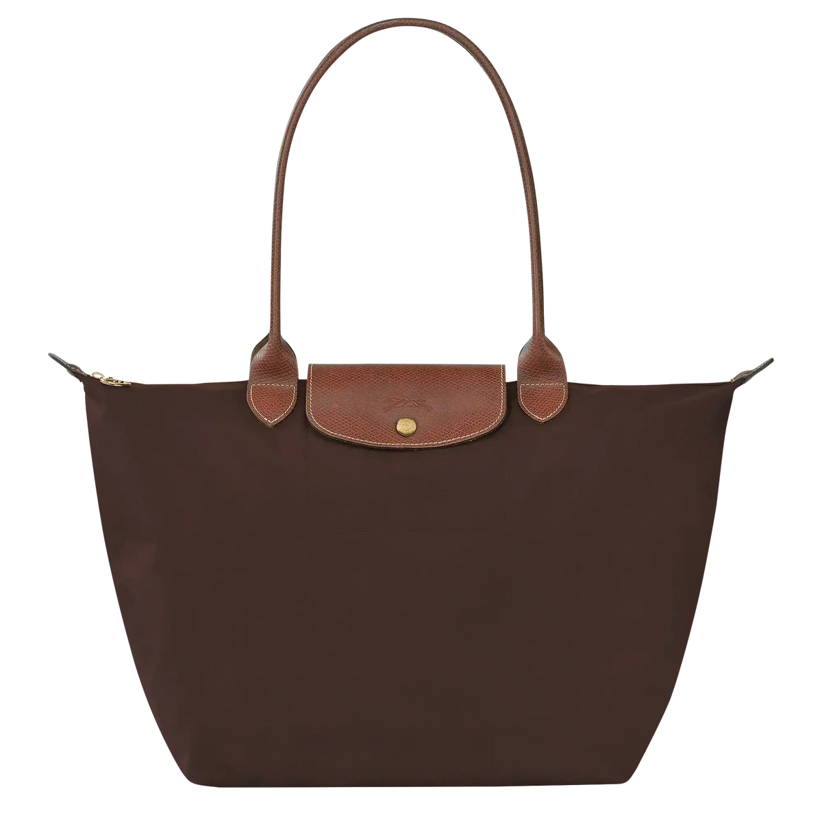 Bea | Bolso Tote Grande Plegable de Nailon, Marrón Ébano