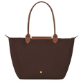 Bea | Bolso Tote Grande Plegable de Nailon, Marrón Ébano