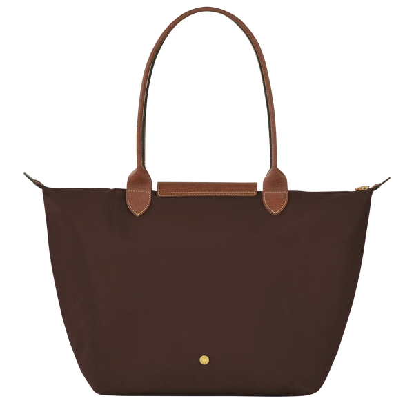 Bea | Bolso Tote Grande Plegable de Nailon, Marrón Ébano