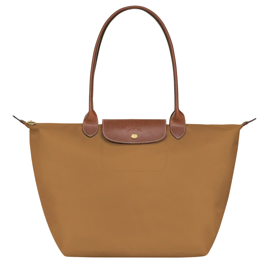 Bea | Bolso Tote Grande Plegable de Nailon, Camel