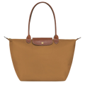 Bea | Bolso Tote Grande Plegable de Nailon, Camel