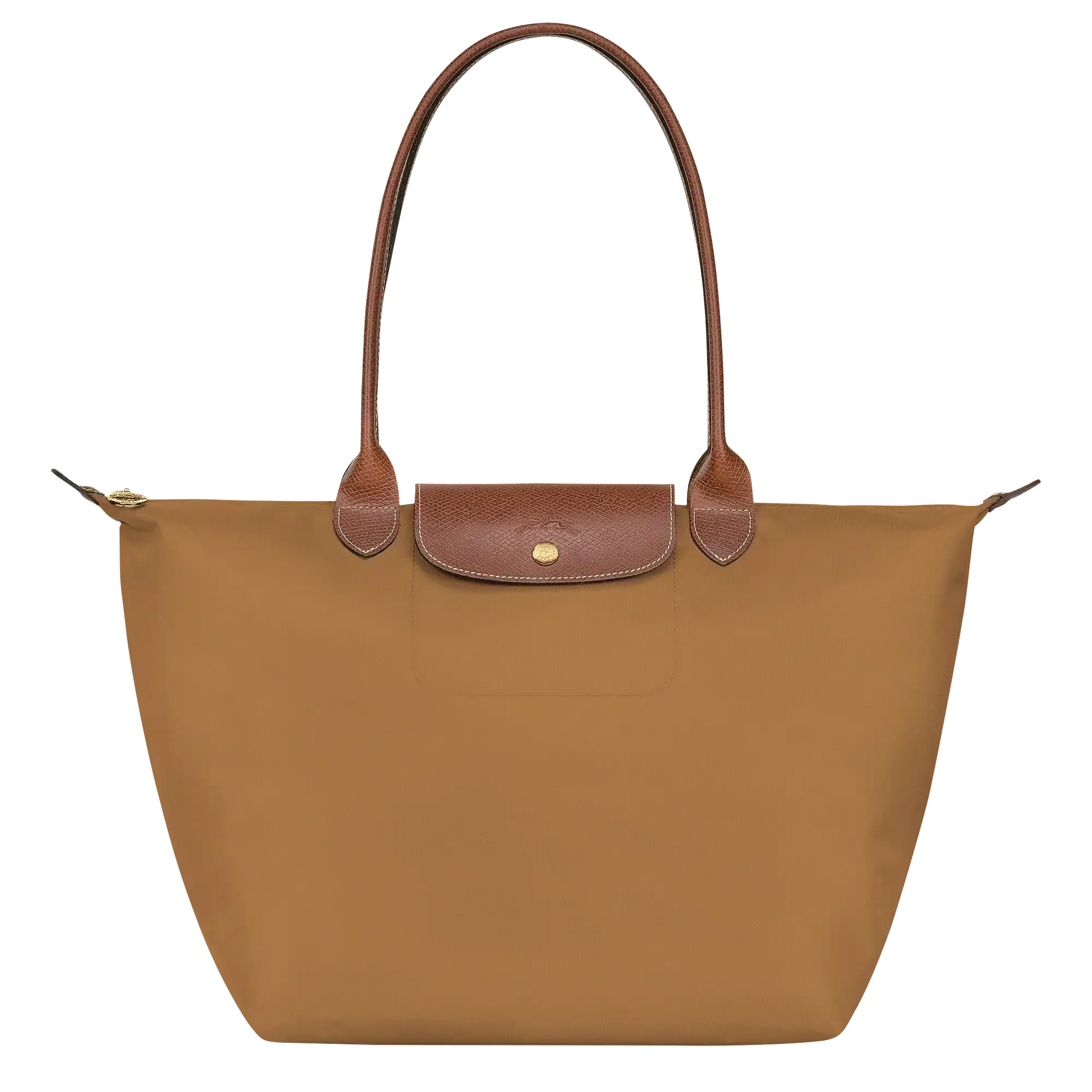 Bea | Bolso Tote Grande Plegable de Nailon, Camel