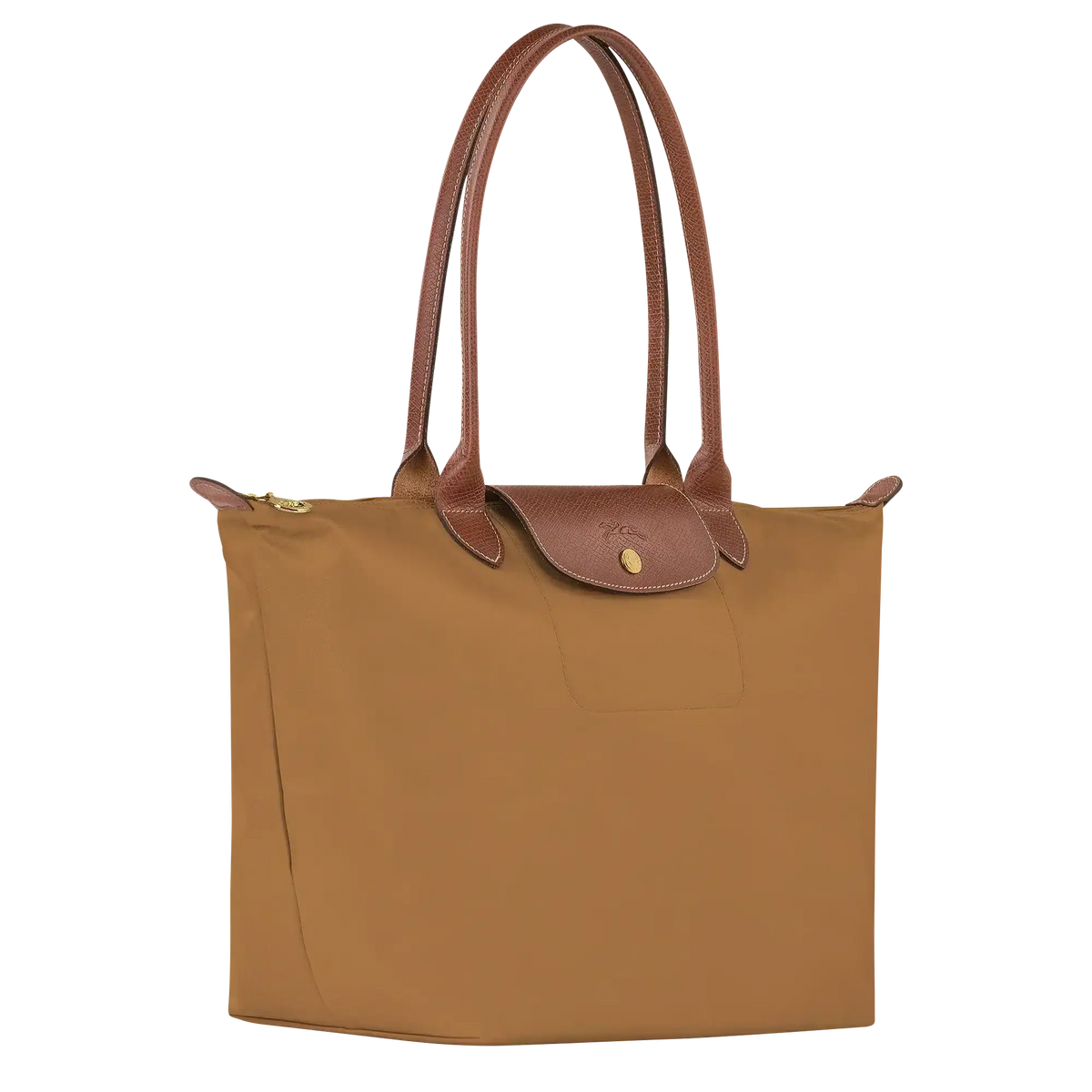 Bea | Bolso Tote Grande Plegable de Nailon, Camel