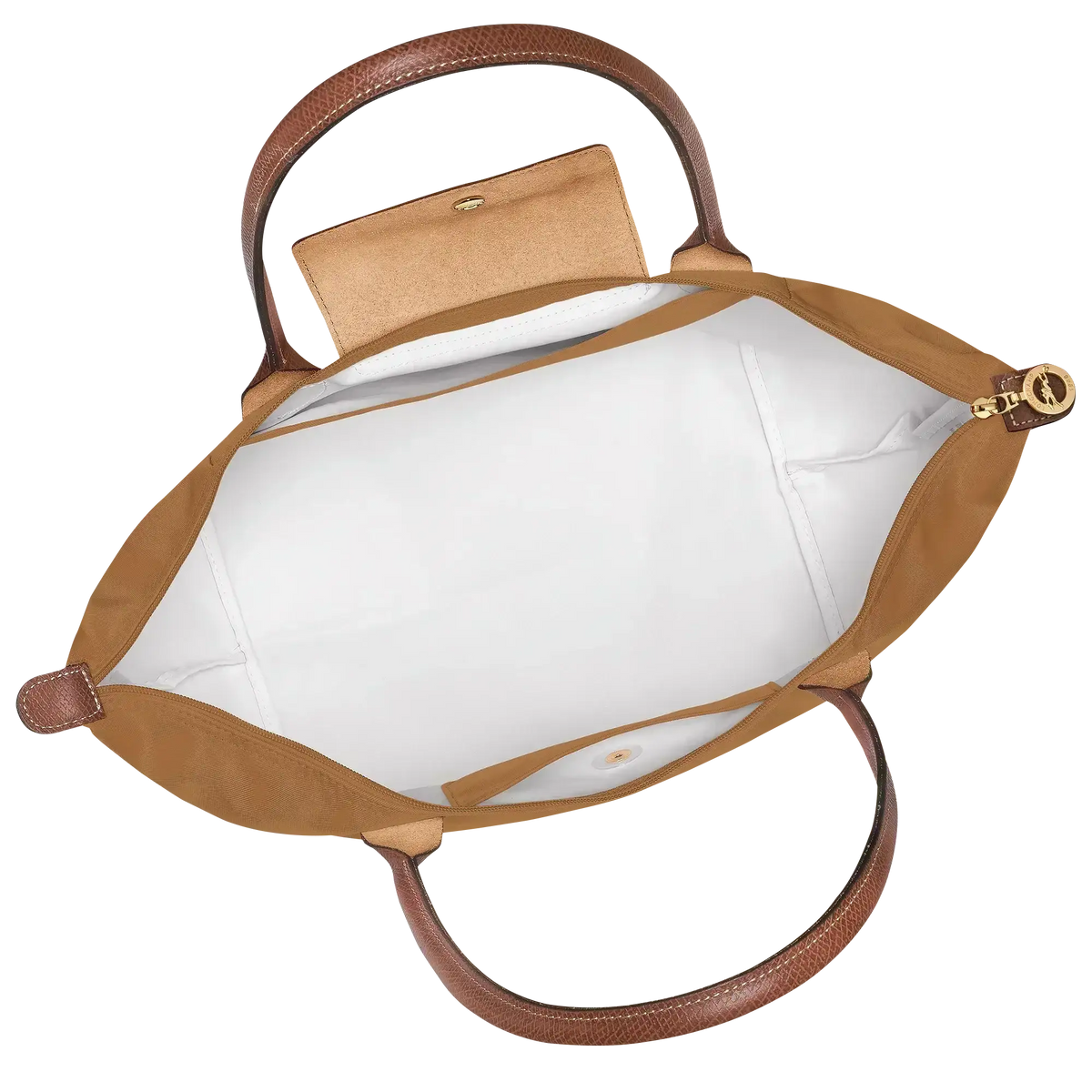 Bea | Bolso Tote Grande Plegable de Nailon, Camel