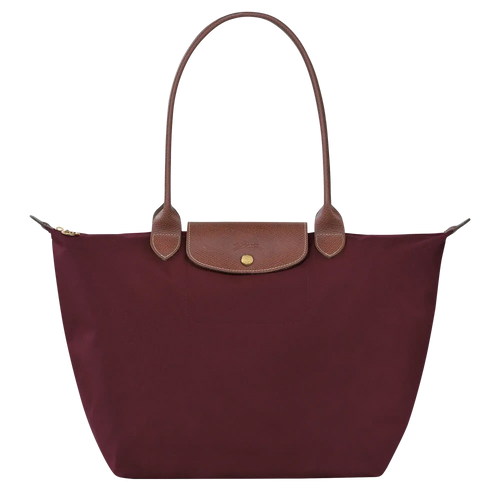 Bea | Bolso Tote Grande Plegable de Nailon, Burdeos
