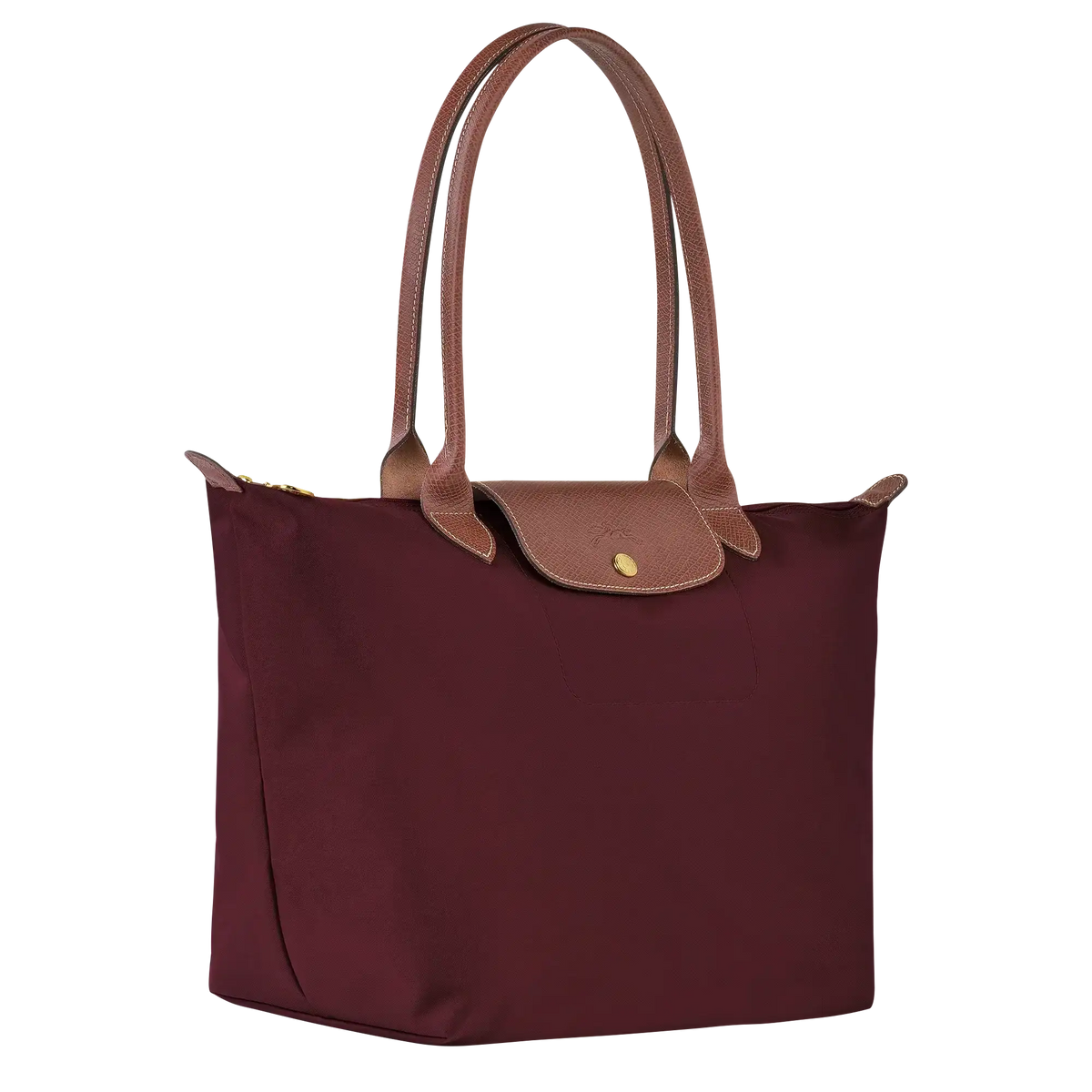 Bea | Bolso Tote Grande Plegable de Nailon, Burdeos