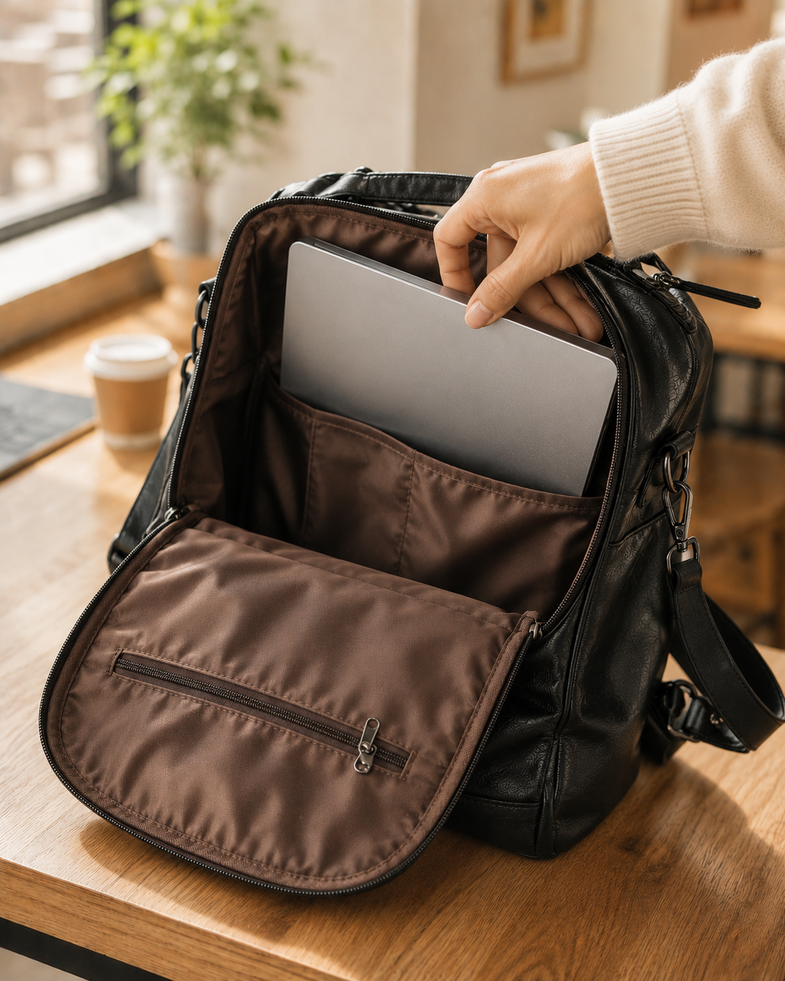 Celia | Mochila Convertible de Piel Sintética