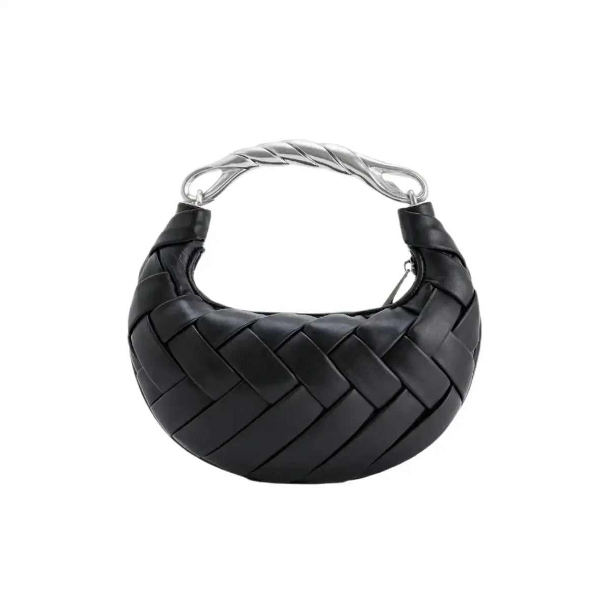 Hora | Bolso Media Luna de Tejido Trenzado