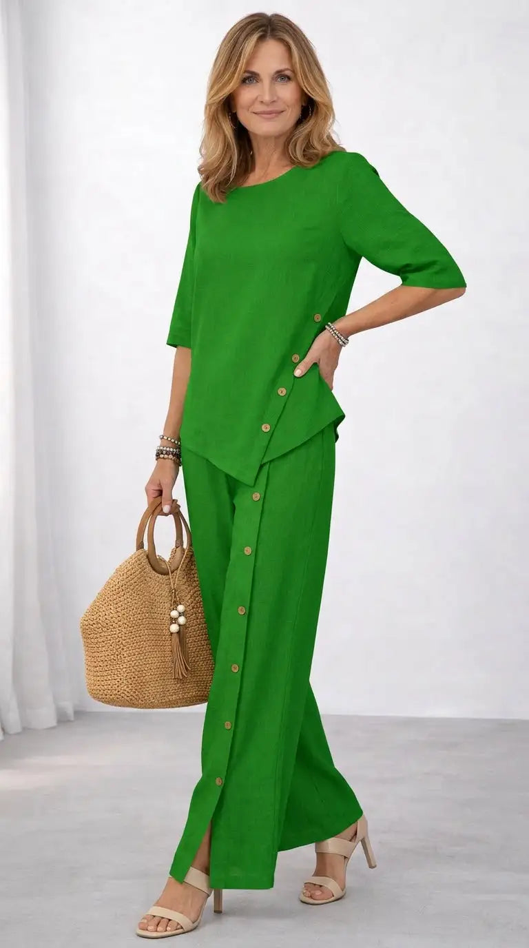 Martina | Conjunto de Blusa y Pantalón Ligero