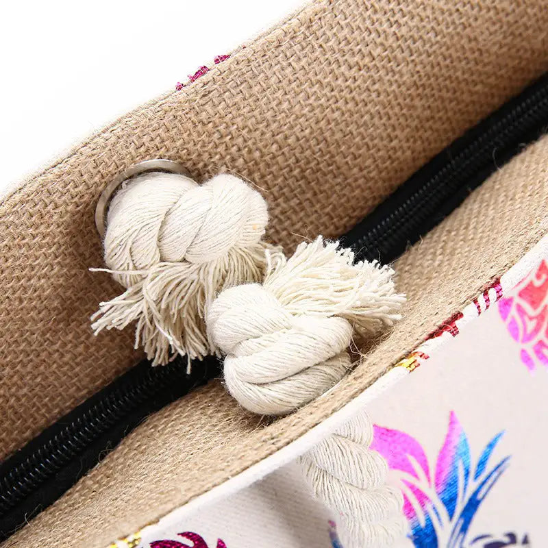 Pineapple Paradise | Bolsa de Playa con Estampado Tropical