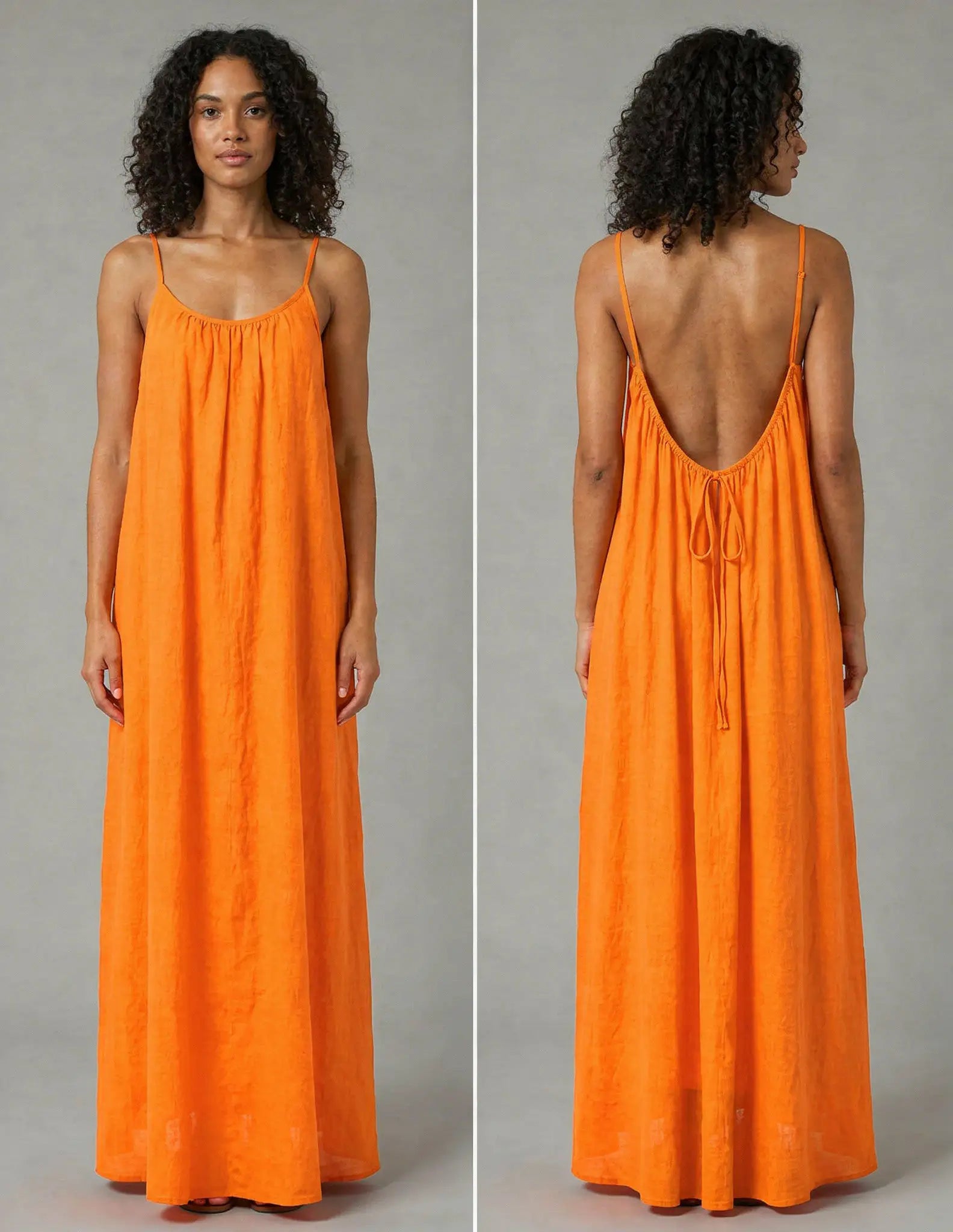 Rita | Vera™ Vestido Fluido de Espalda Abierta