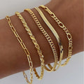 Set de pulseras de cadena minimalistas