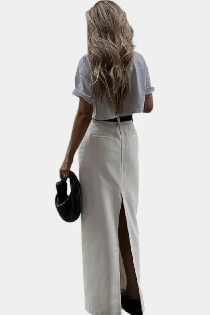 Clarisa | Falda Maxi con Abertura Lateral