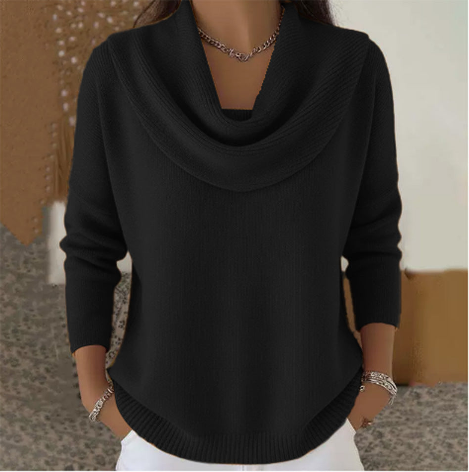 Salomé | Jersey con Cuello Drapeado