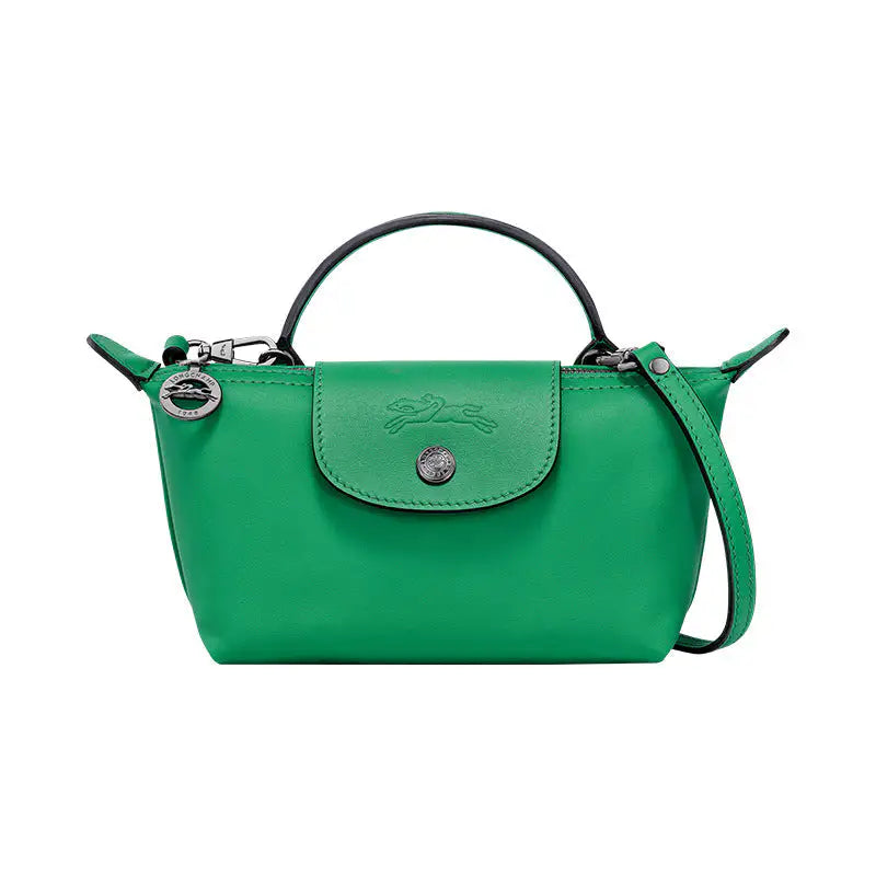 Parisien | Mini Bolso de Piel Verde Esmeralda con Asa