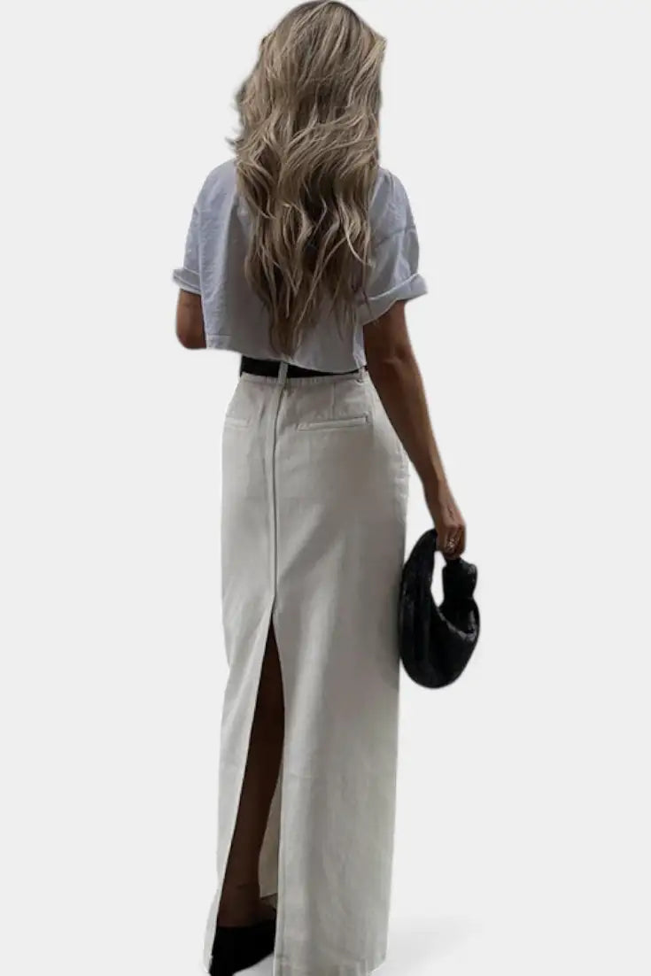 Clarisa | Falda Maxi con Abertura Lateral